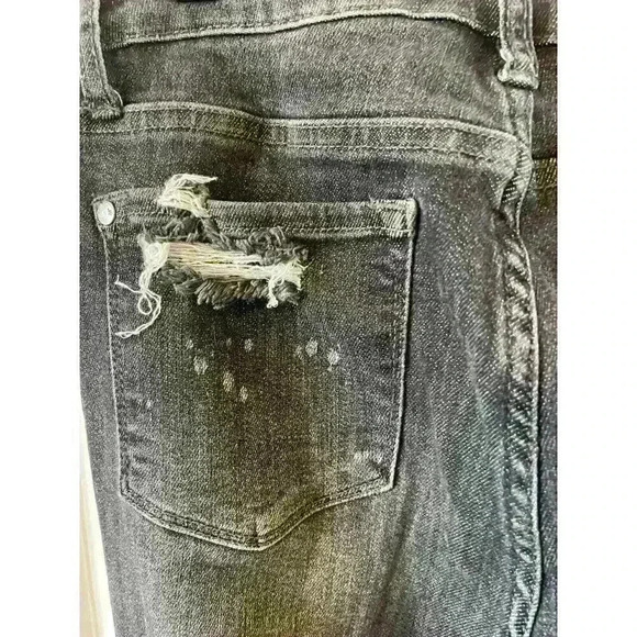 Judy Blue Women's Jeans Boyfriend Fit Distressed Black Denim Size 7/28 Stretch - Picture 5 of 10